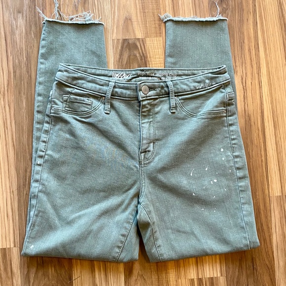 Mossimo Supply Co. Denim - Mossimo High Rise Jegging Crop Olive Jeans
